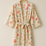 Women’s Floral Printed Cotton Kimono Robe – Long Length