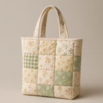 Handcrafted Quilted Cotton Tote Bag – Printed Shopping & Travel Bag