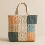 Handcrafted Quilted Cotton Tote Bag – Printed Shopping & Travel Bag - Image 2