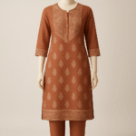 Women’s Cotton Floral Printed Kurti Palazzo Set with Dupatta - Image 3