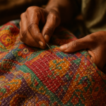 Hand Block Printed Cotton Kantha Quilt – Animal Print (Queen/King Size) - Image 5