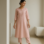 Women’s Cotton Floral Printed Kurti Palazzo Set with Dupatta - Image 6