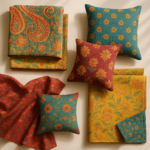 Handmade Boho Cotton Cushion Cover – Colorful Block Print - Image 6